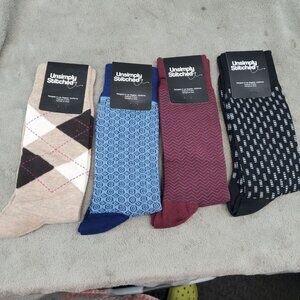 Unsimply Stitched Socks Mens One Size Four Pack Bundle Of Crew Socks *NWT*
